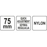 Зажим типа С | нейлон | 75 мм (YT-64184)