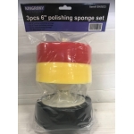 3pcs 6′′ polishing sponge set (CB018)