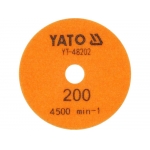 Deimantinis šlifavimo poliravimo diskas akmens masei granitui betonui | 100 mm | P200 (YT-48202)