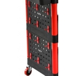 Workshop Trolley 3-Level Composite with Parts Storage + 2 perforations with 8 hooks (WT3P)