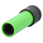 Galvutė smūginė ilga plonasienė | su plastikine apsauga | 12,7 mm (1/2") | 15 mm (YT-10581)