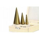 Stepped Hole Cutter, 3pcs. 4-12, 4-20, 4-32mm (M22321)