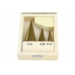 Stepped Hole Cutter, 3pcs. 4-12, 4-20, 4-32mm (M22321)