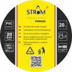 Žarna PVC su žalvarinėmis jungtimis geltona (8x13mm), 20m (PH8020)