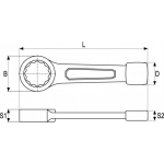 Raktas smūginis kilpinis | 30 mm (YT-1603)