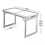 Aluminum alloy folding table with square tube and double rods (LC02)