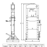 Пневмогидравлический пресс с манометром  40t (TY40001)