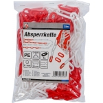 Barrier Chain | red / white | 4 Snap Hooks | Plastic | 7.5 m (80816)
