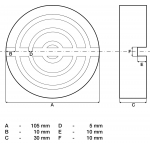 Резиновая прокладка | для напольного домкрата | Ø 105 мм (72110)