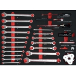 Įrankių spintelė su | 162 įrankiai | 3 stalčiai  (YT-55280)