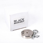 Neodimio paieškos magnetas vienpusis Black Magnet 200kg (be virvės) (DST200)