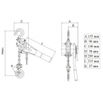 Double lever block 1.0t (HSHA6231A)