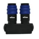 Air distributor with 2 sockets straight 1/4 "(TSC-2)