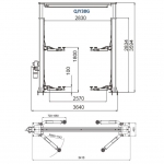 Double - cylinder gantry hydraulic lift, 3.8t, 380V (QJY38G)