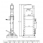 Hidraulinis presas su manometru 12t (TY12001)
