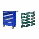 Roller cabinet with tool set trays, 300pcs. (NTBR4007XIS15)