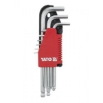 L-type hex key extra long ball point set 9pcs. (1.5-10) (YT0506)