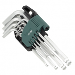 L-type hex key long ball point set 9pcs. (1.5-10) (S09105A)