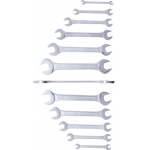 Plokščių raktų rinkinys atvirais galais | 6x7 - 30x32 mm | 12 vnt. (1184)
