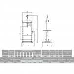 Pneumatinis / hidraulinis presas su manometru 40t (TL05014)