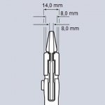 Santechninės replės - raktas KNIPEX su fiksavimu 250mm (8601250)