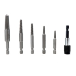 Užlūžusių varžtų išsukėjų rinkininys 1/4" HEX 6vnt. (smulkus sriegis) (CL705963)