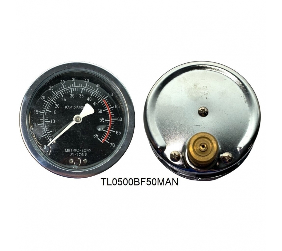 Gauge for hydraulic shop press. Spare part - 50t for press TL0500BF-50(TL0500BF50MAN)