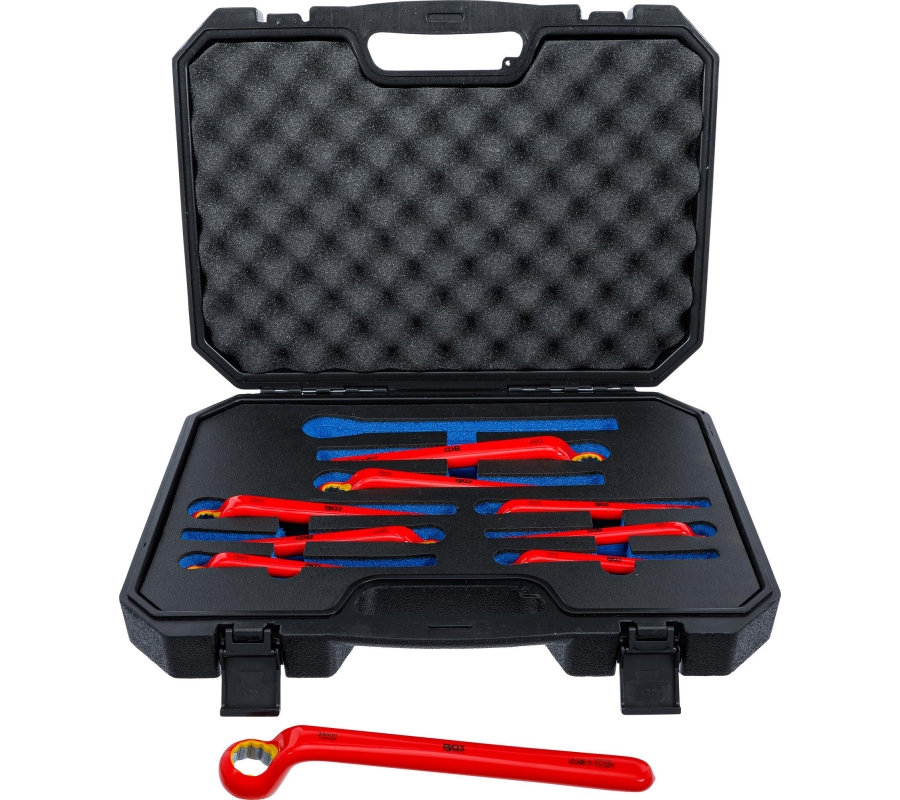 VDE Single End Ring Spanner Set | deep offset ends | 10 - 24 mm | 9 pcs. (72035)