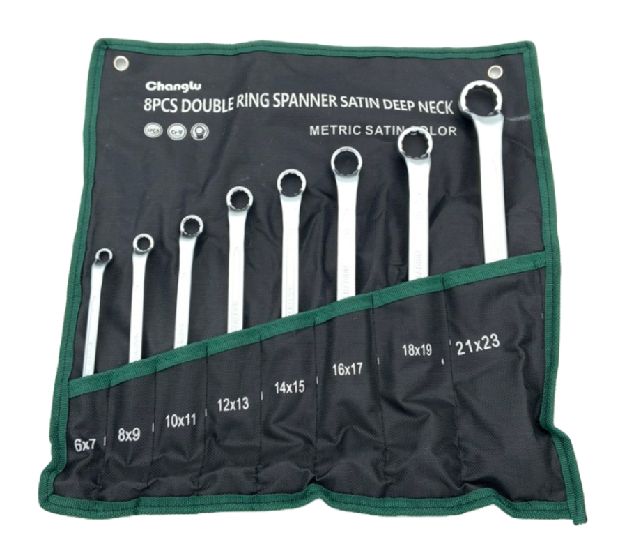 Veržliarakčių žiediniais galais rinkinys 8vnt. (6-23mm) (CL100808)